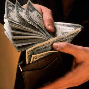 Wallet & cash pickup